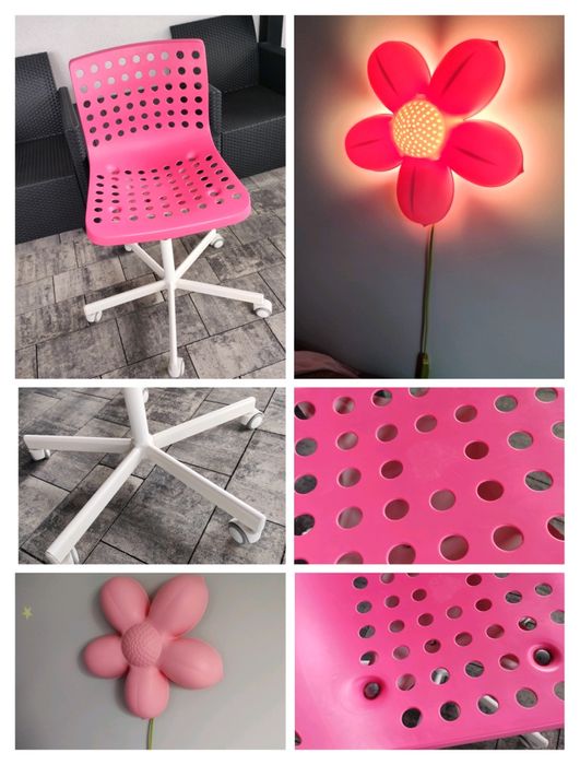 Krzesło obrotowe Ikea gratis lampka