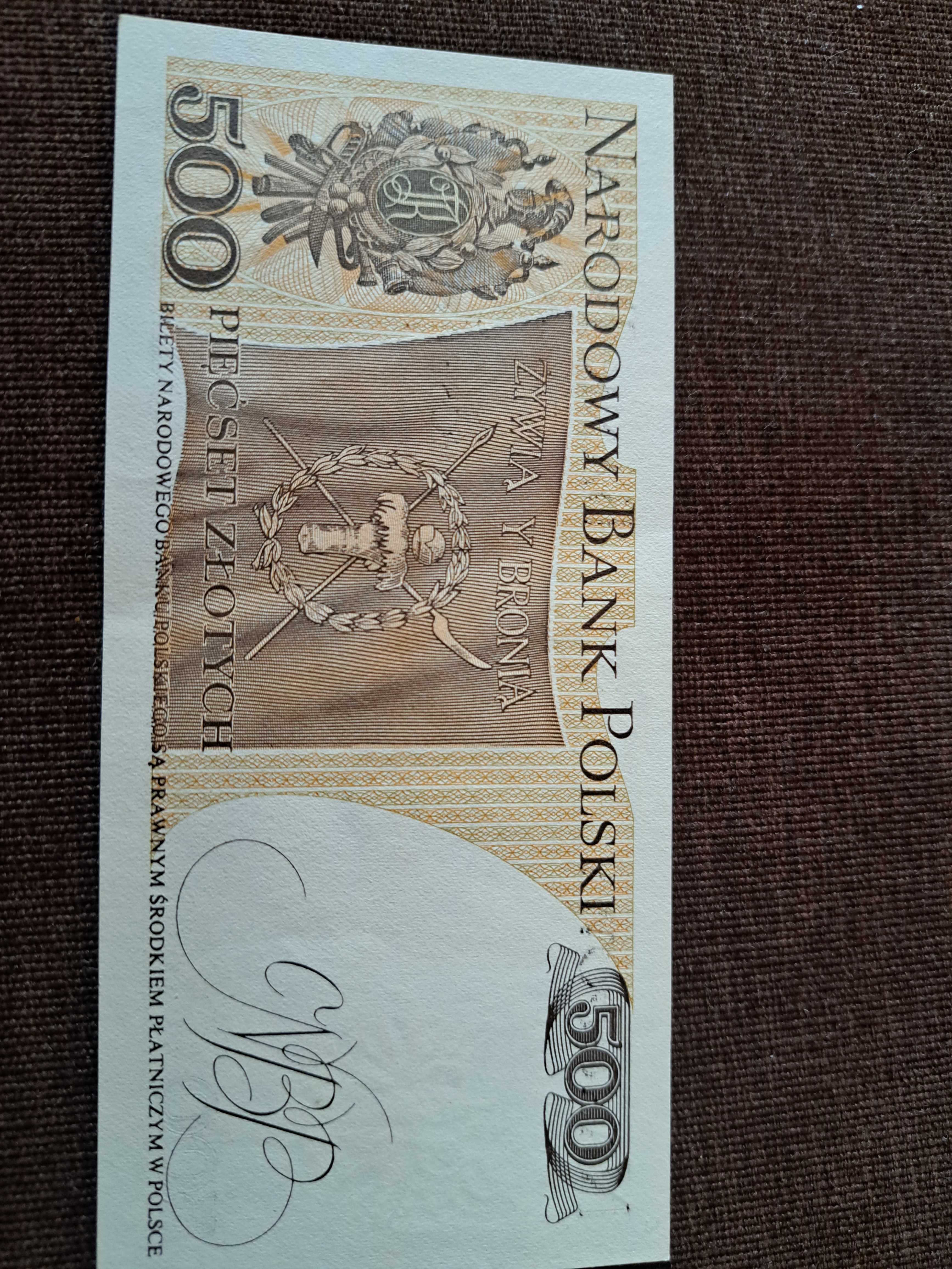 Banknoty 500 zl  1000 zl PRL stan b.dobry