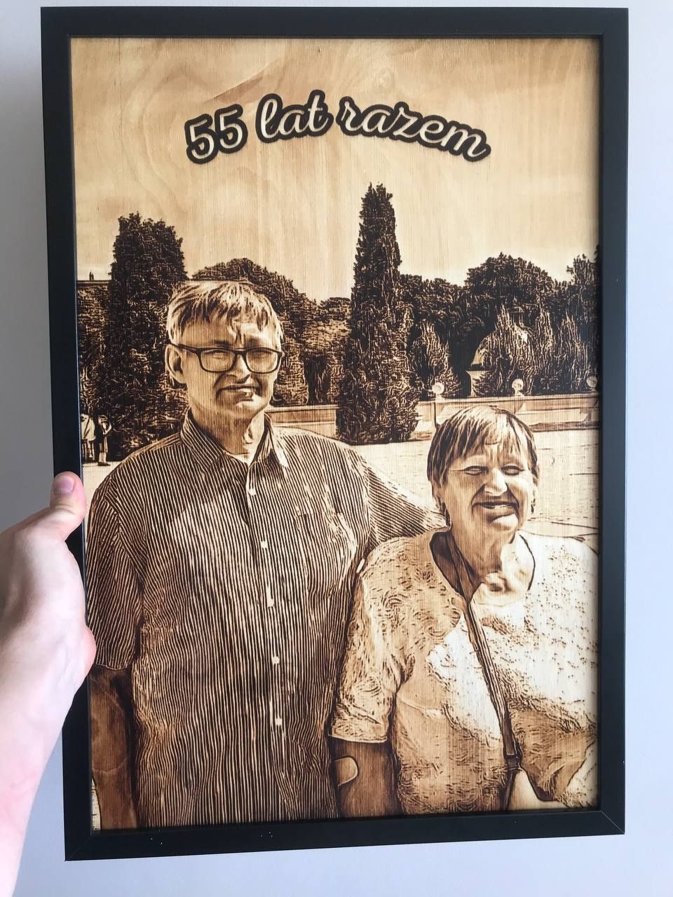 Portret ze zdjęcia na zamówienie, wypalany w drewnie odbiór WARSZAWA‼️