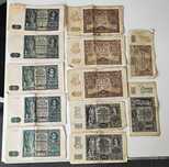 Zestaw banknotów Polskich z okresu Generalnej Guberni