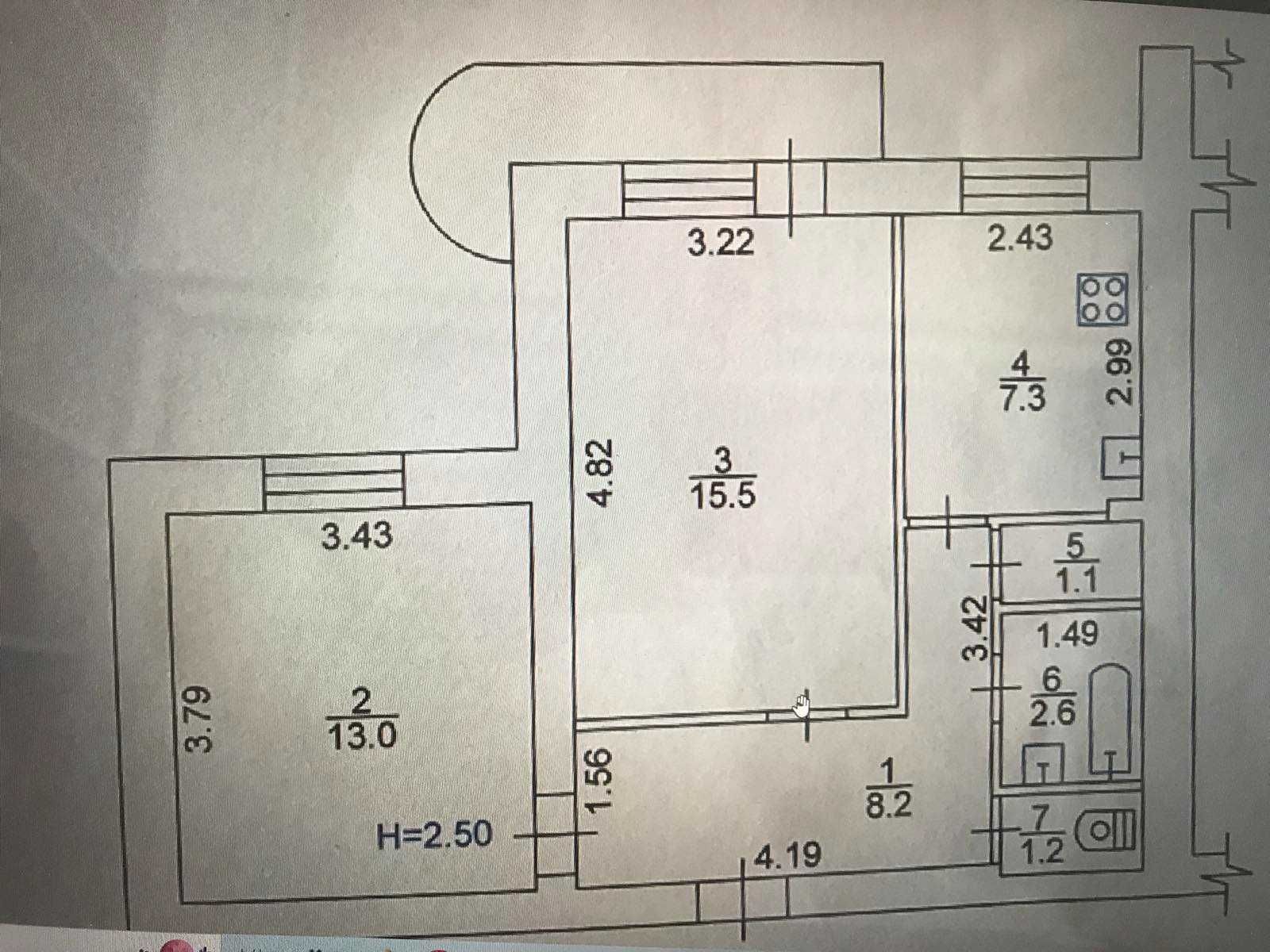 Продам 2-х комн.кв. Холодная Гора. 52,8 м2