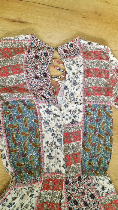 Kolorowy kombinezon American Eagle Outfitters, boho styl, rozmiar XS