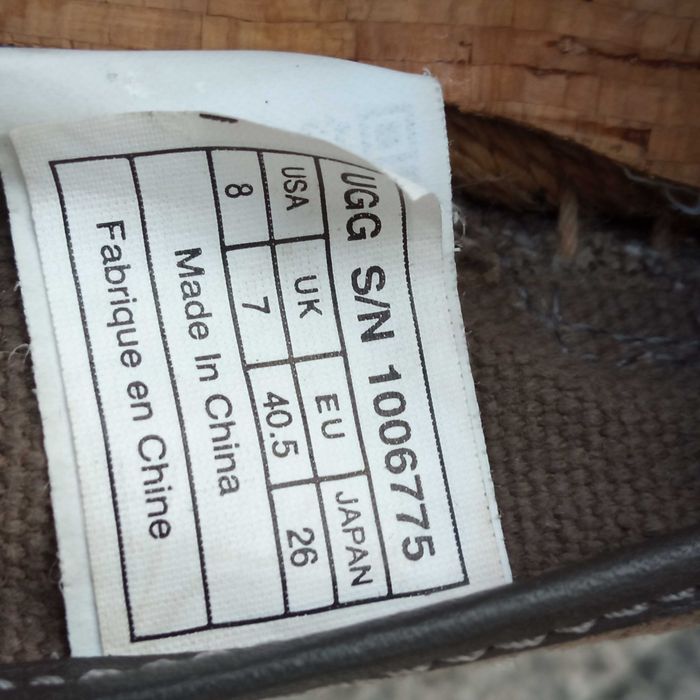 UGG Espadryle Damskie Byty Letnie Rozmiar 40.5