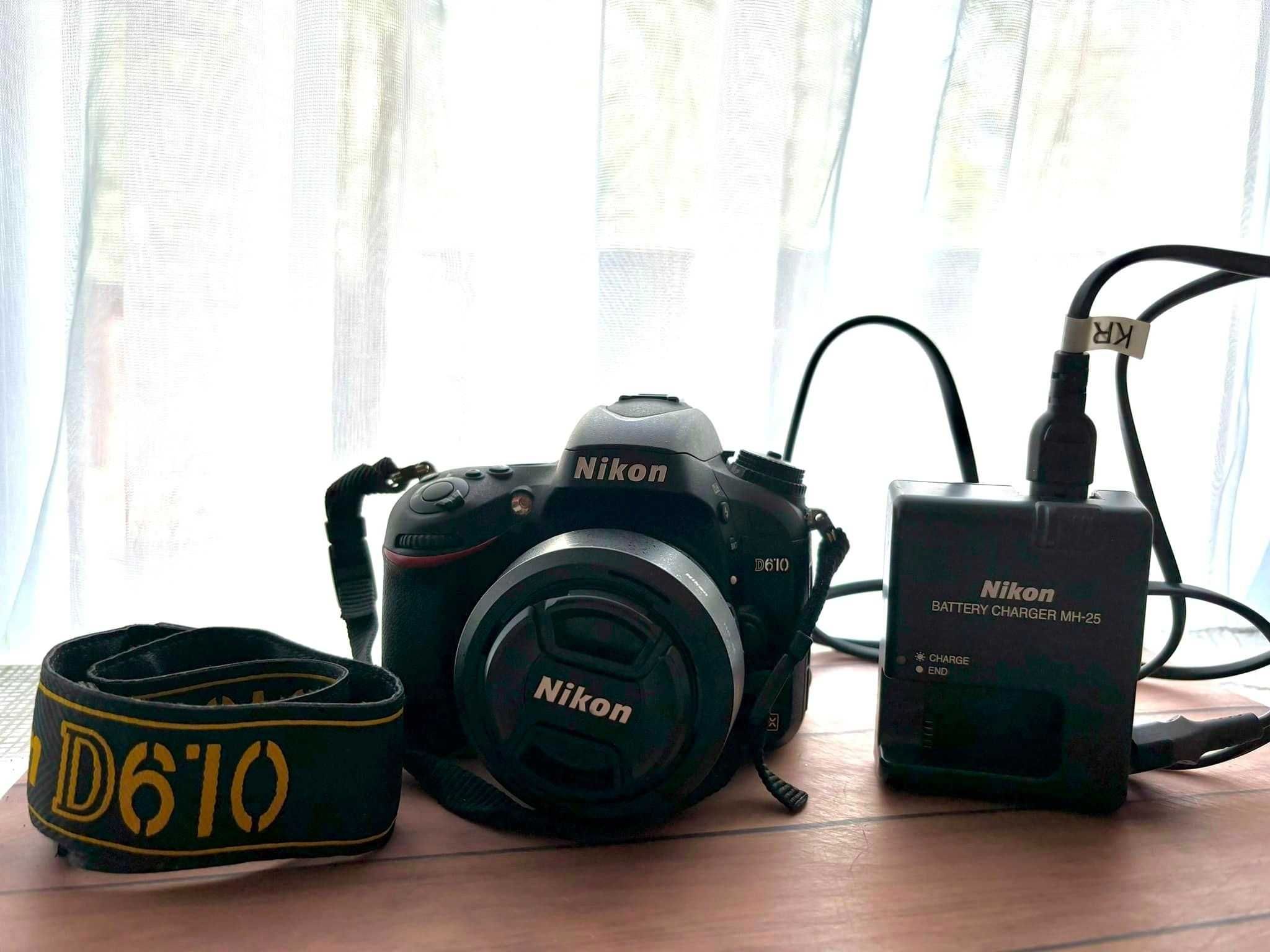 Nikon D610 w komplecie z obiektywem
