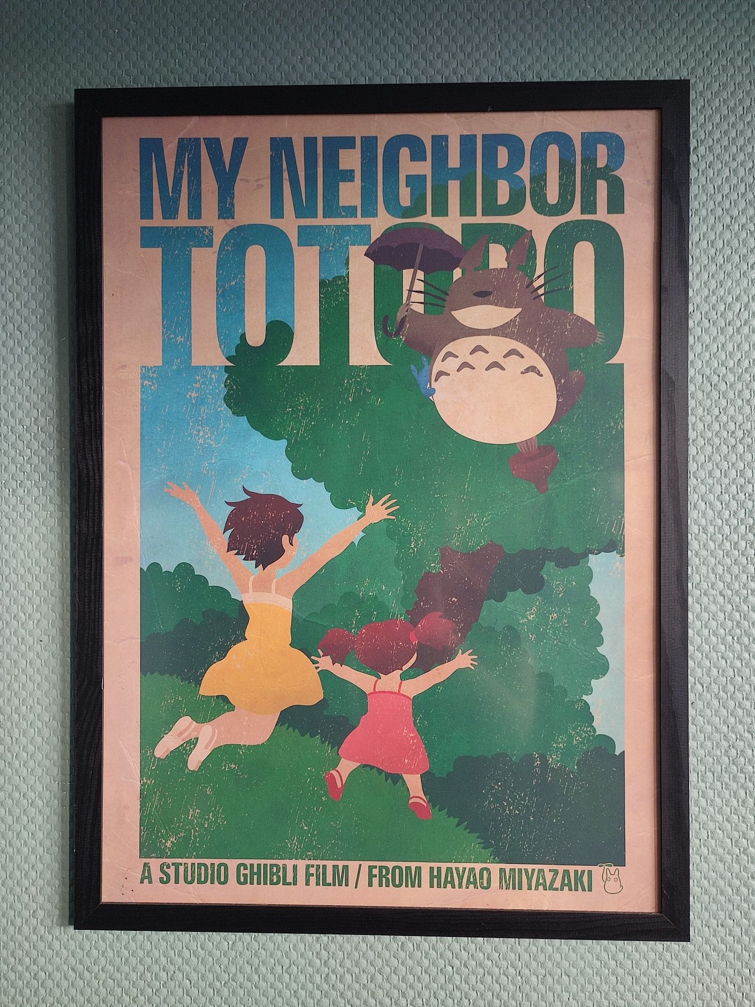 Plakaty autorskie vintage studio Ghibli 60x42 cm w ramach