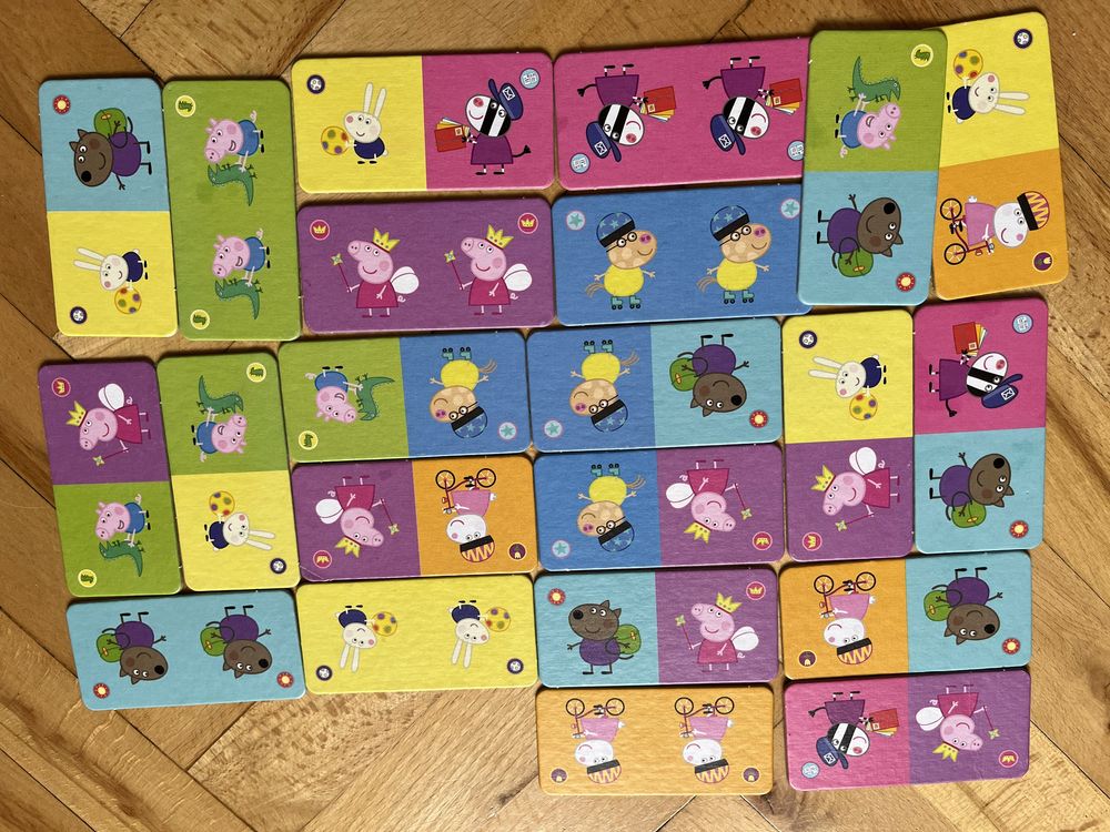 Puzzle zwierzątka i gra domino świnka peppa