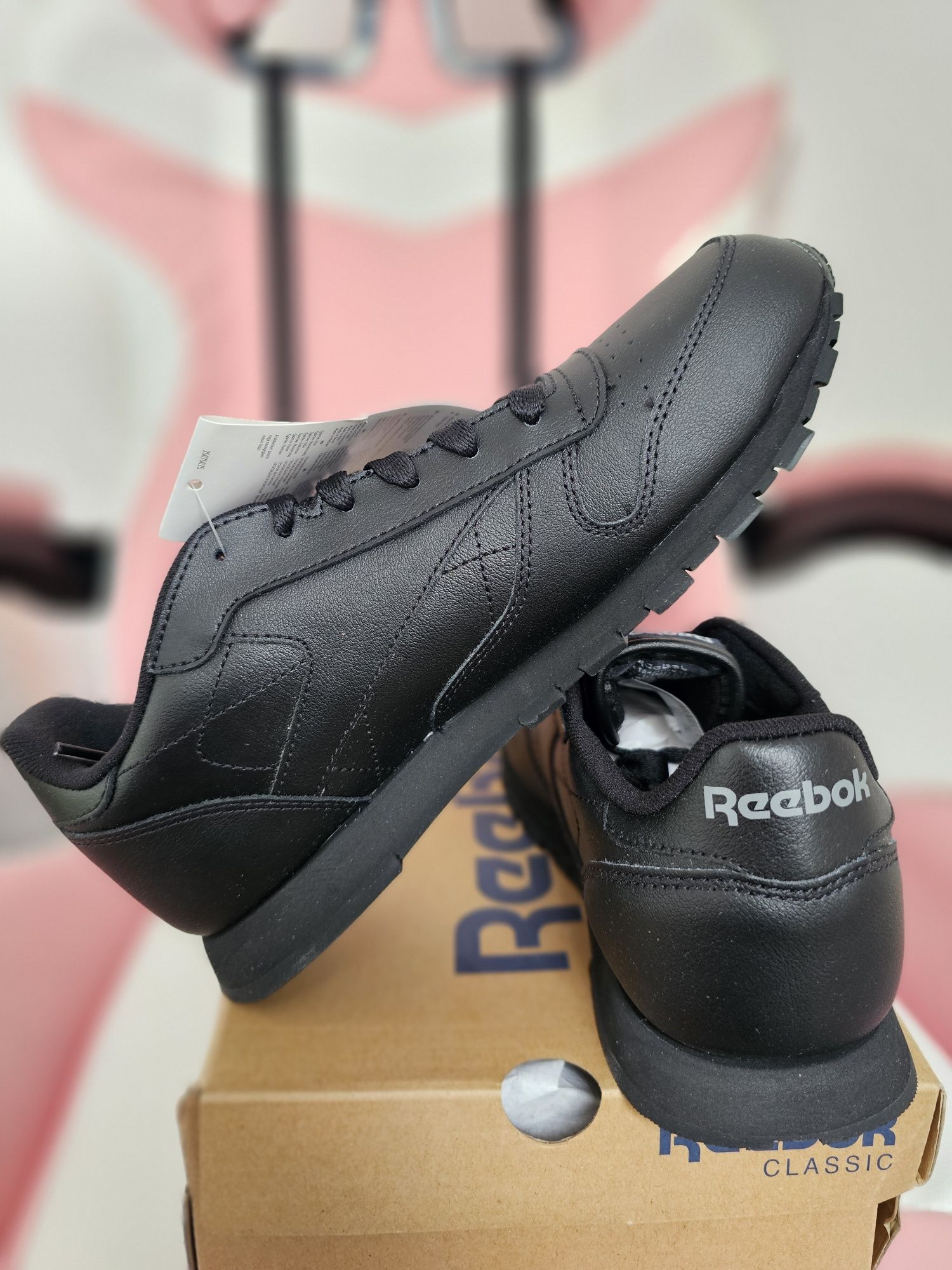 Buty nowe Reebok classic leather junior running rozm eu37 wkładka 24