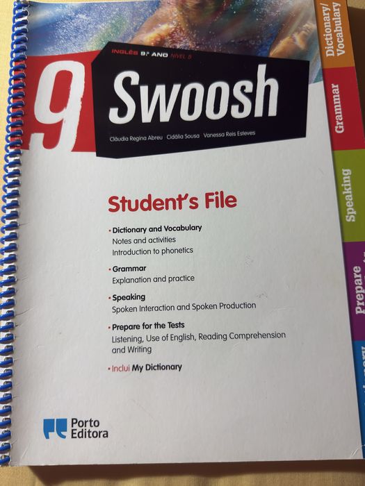 Caderno de fichas . Swoosh Inglês - 9. Ano