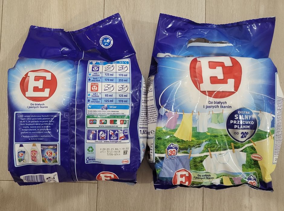 Proszek do prania E do białego 2x30 prań