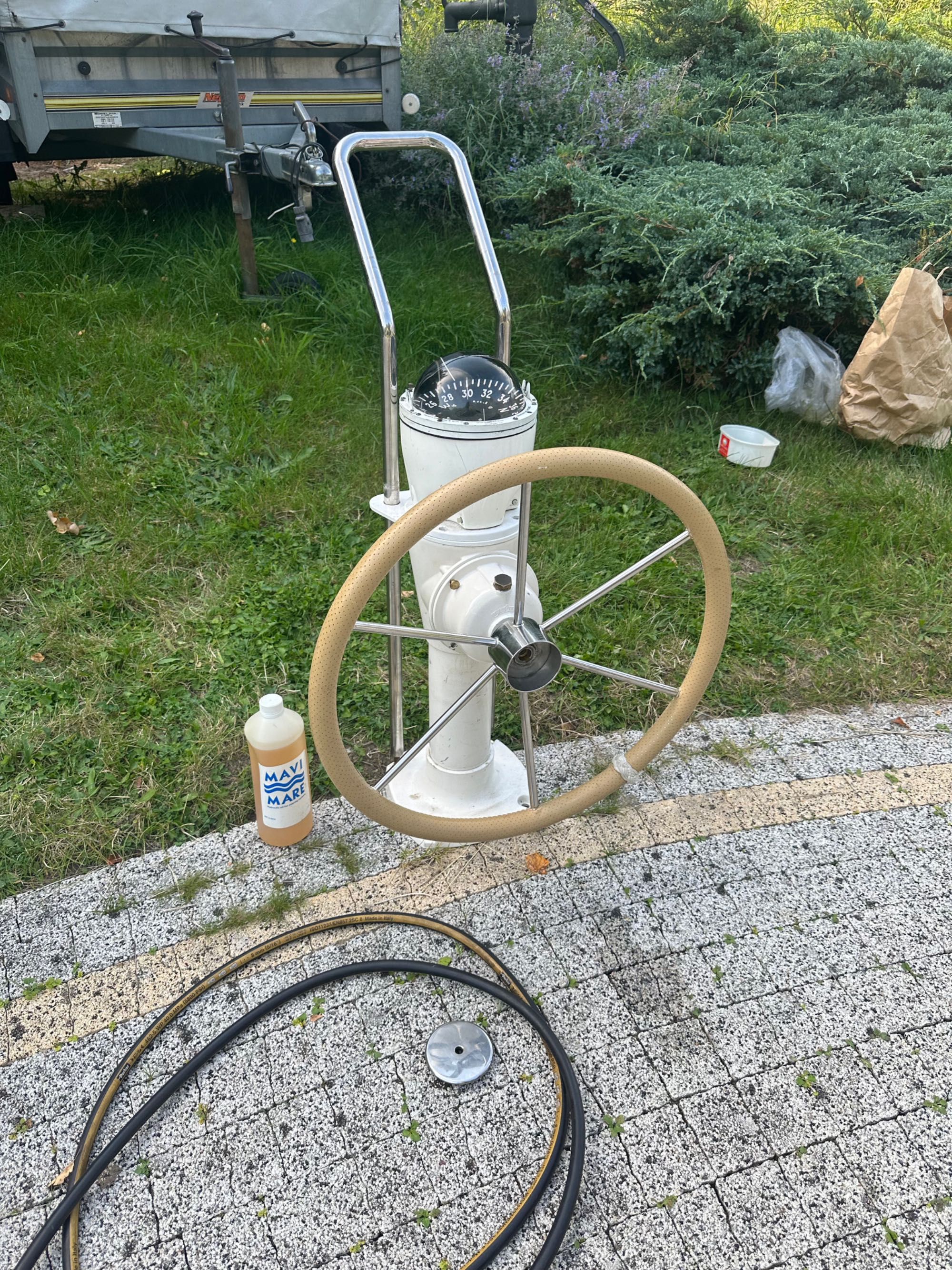 Kompletny zestaw koło sterowe do jachtu/łodzi, pompa hydrauliczna
