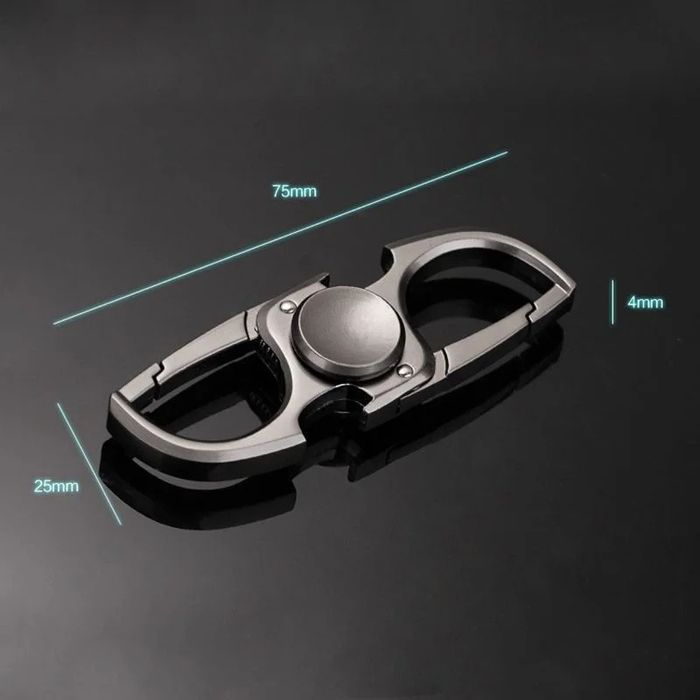 Fidget spinner, keychain/bottle opener, stress relief gadget,