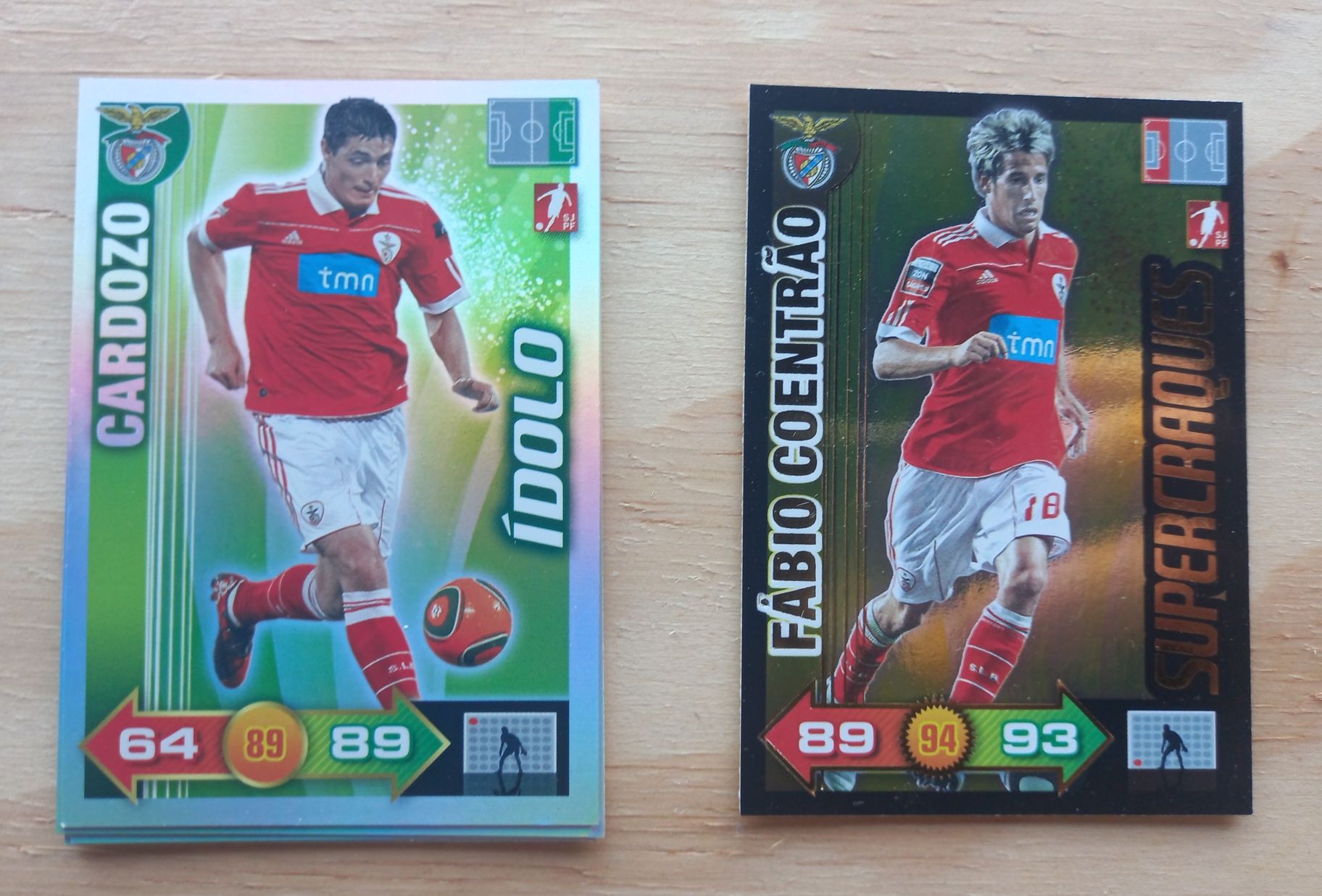 6 Cartas/ cromos / sl Benfica Adrenalyn xl 2010-11