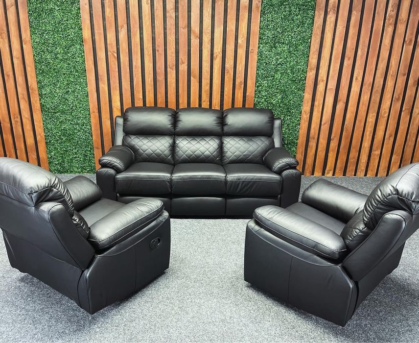 НОВИЙ ШКІРЯНИЙ гарнітур реклайнер RELAX ІТАЛІЯ. Кожаный диван кожа