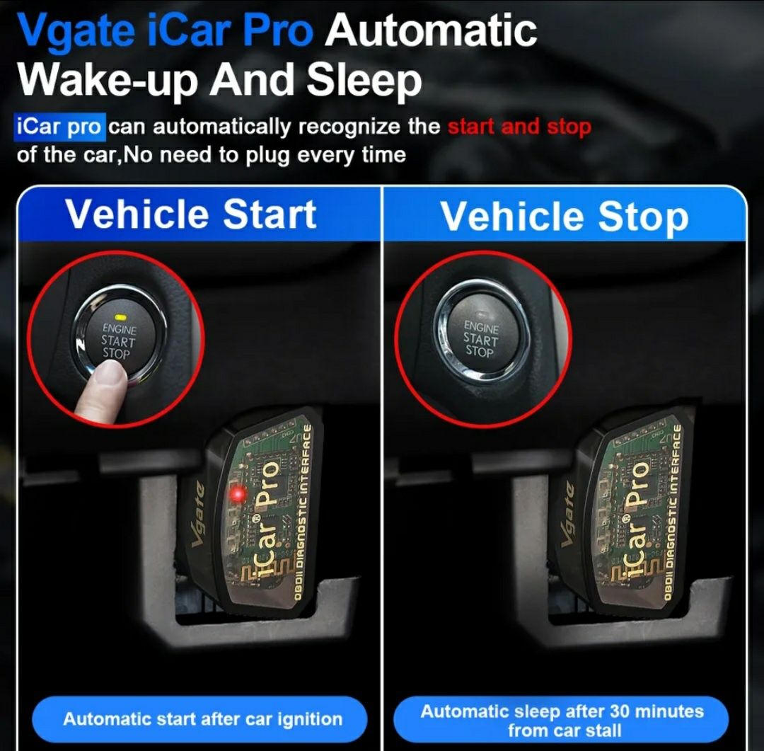Автосканер диагностический Vgate Icar RPO ELM 327/V2,3/ ВТ4.0