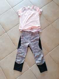 Conjunto de desporto t-shirt e leggings