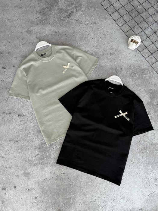 Футболка Jacquemus premium оверсайз з qr-code та бірками i57/7433