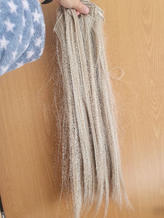 Extensões de cabelo loiro