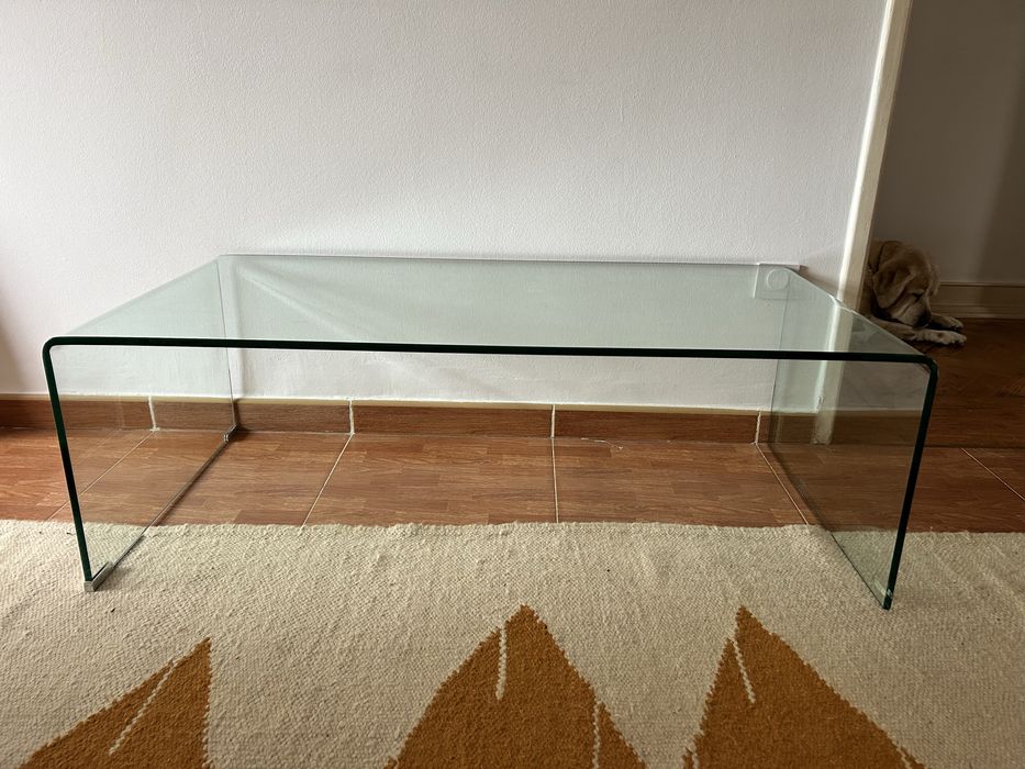 Mesa centro vidro transparente sklum