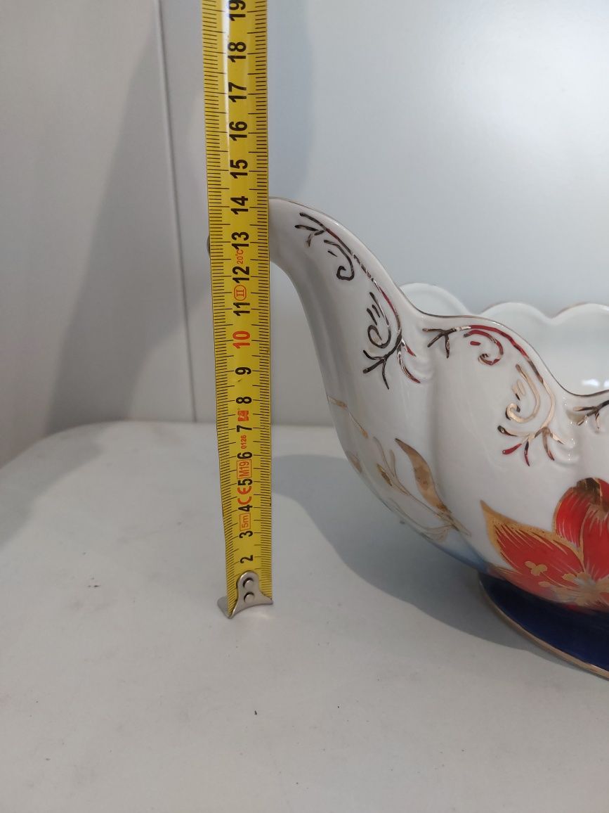 Duża żardiniera porcelanowa, gondola, owocarka