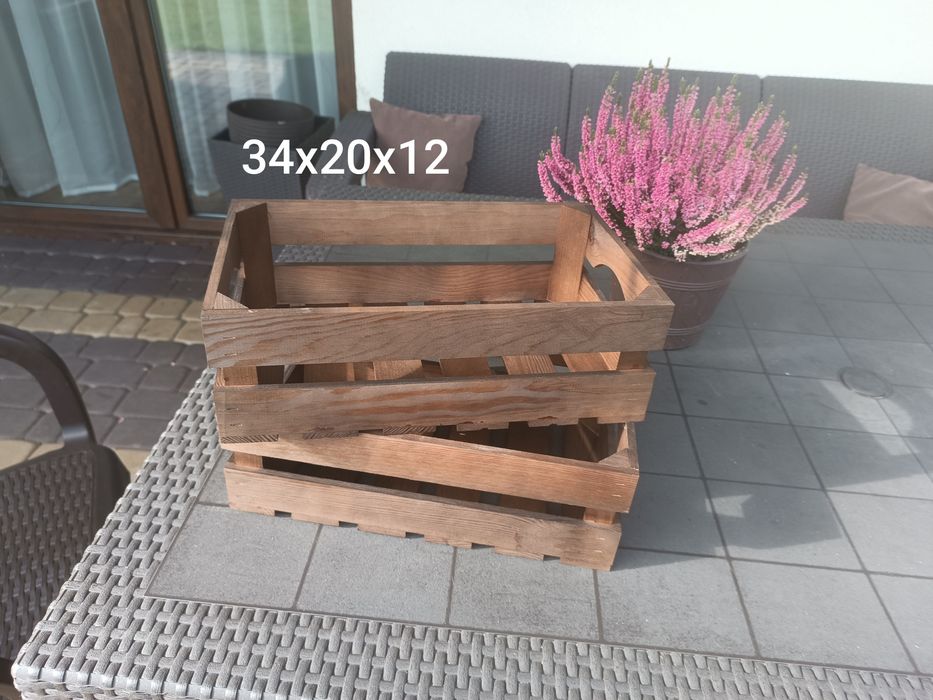 Skrzynka drewniana box brązowa 2 szt