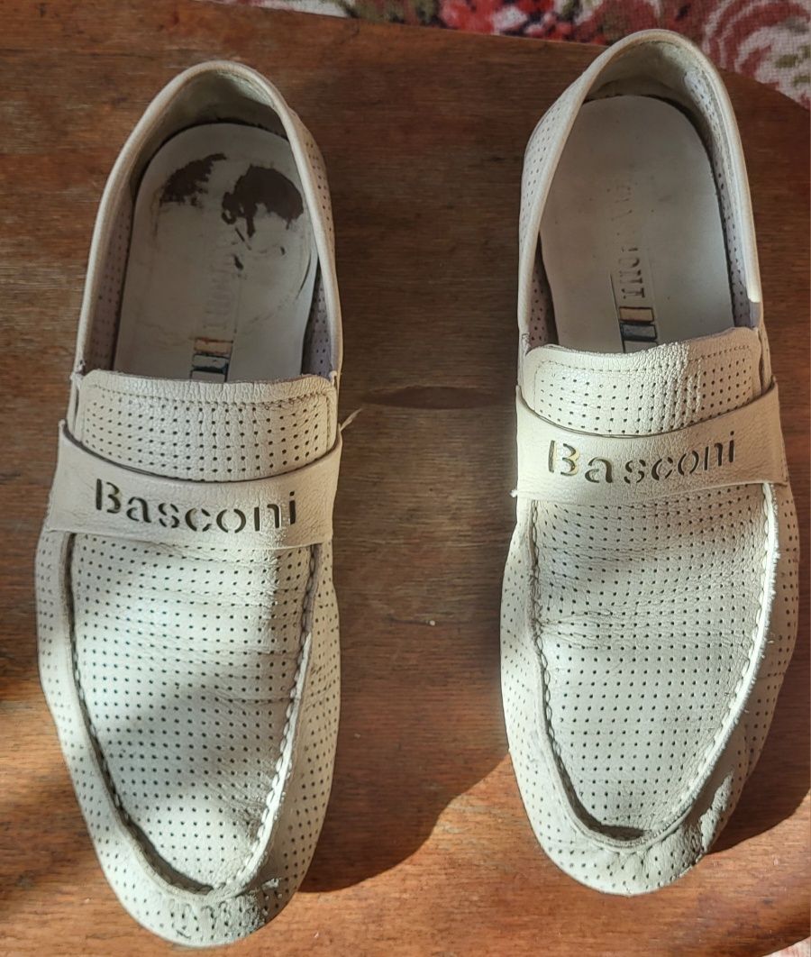 Шкіряні чоловічі мокасини BASCONI