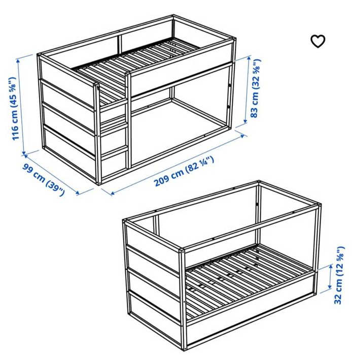 Cama Criança KURA IKEA