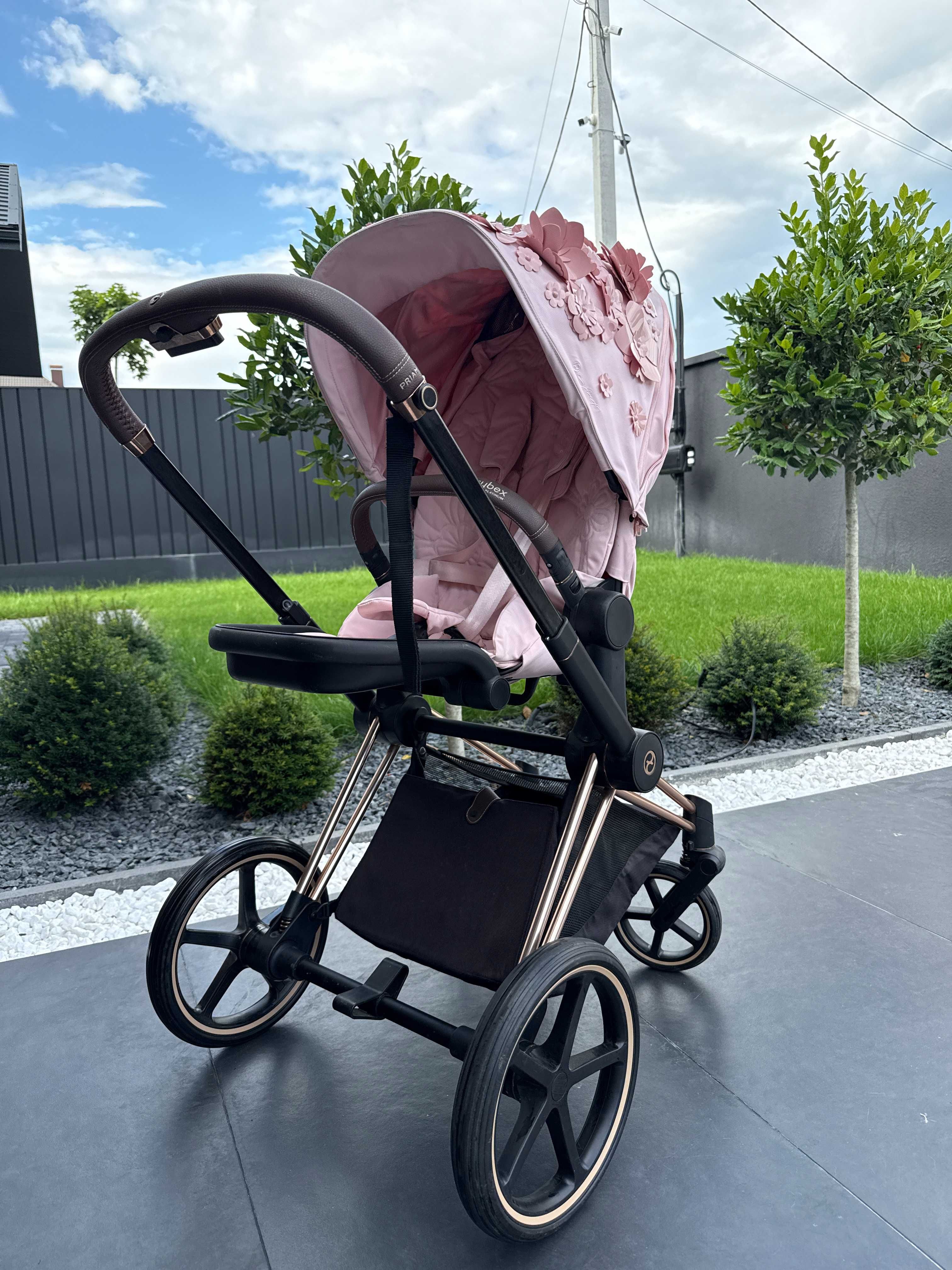 Універсальна коляска Cybex 2 в 1 Priam Lux Simply Flowers Pink