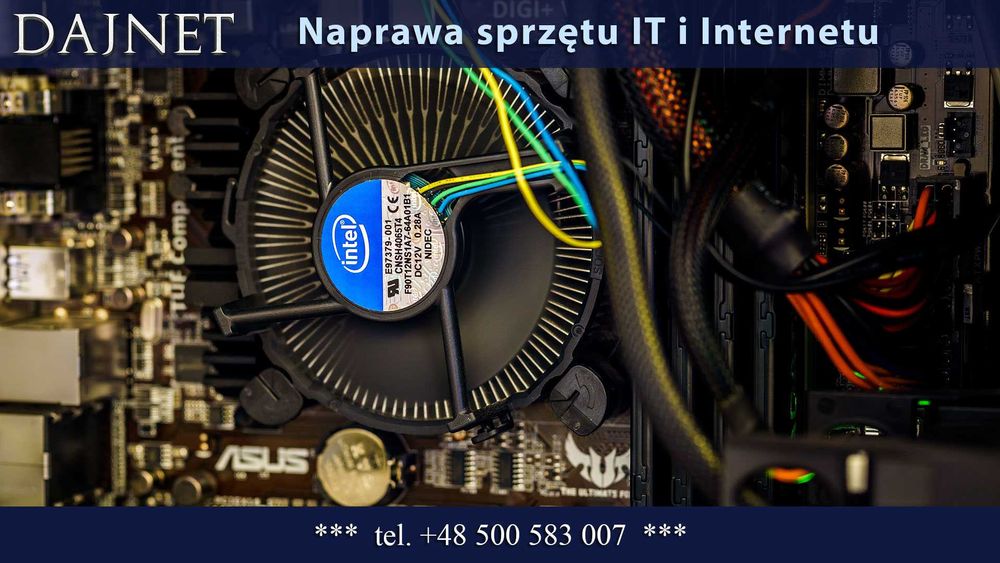 Serwis naprawa komputerów laptopów Internet odzyskiwanie danych dojazd