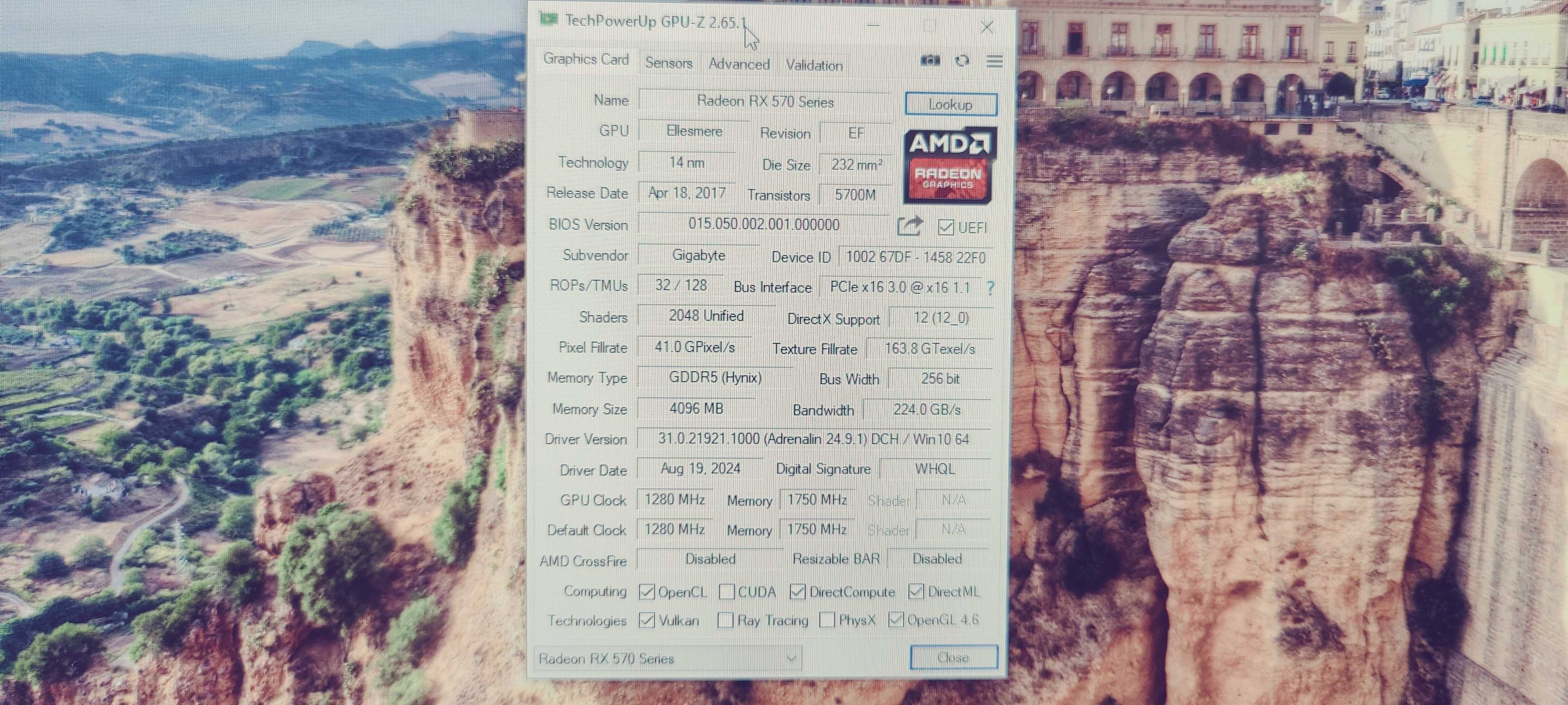 Gigabyte Radeon RX 570 AORUS 4GB GDDR5 (256 bit)– sprawna, używana.