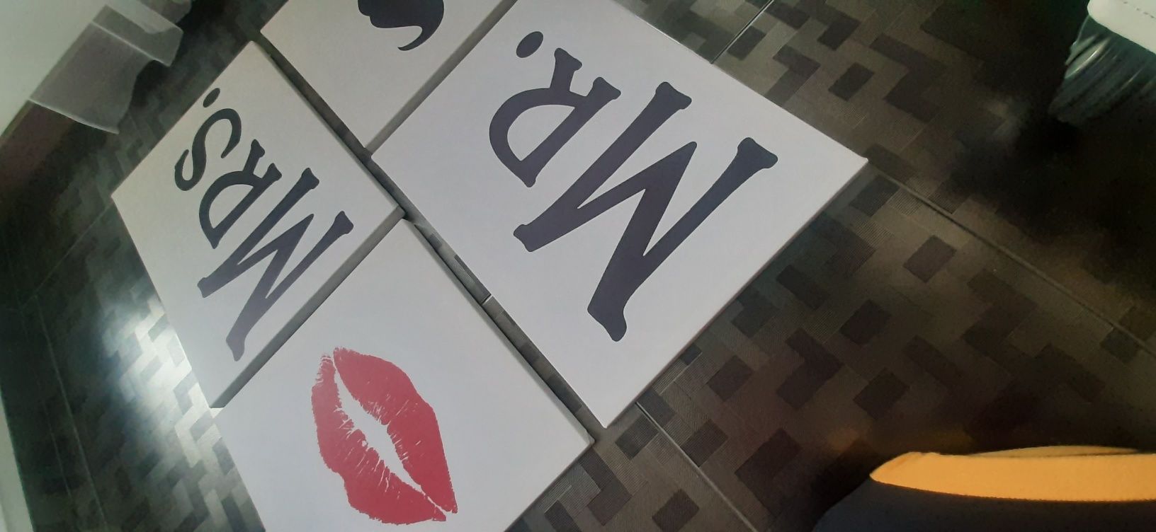 Obraz modny wieloczęściowy duży Pan Pani sypialnia salonu