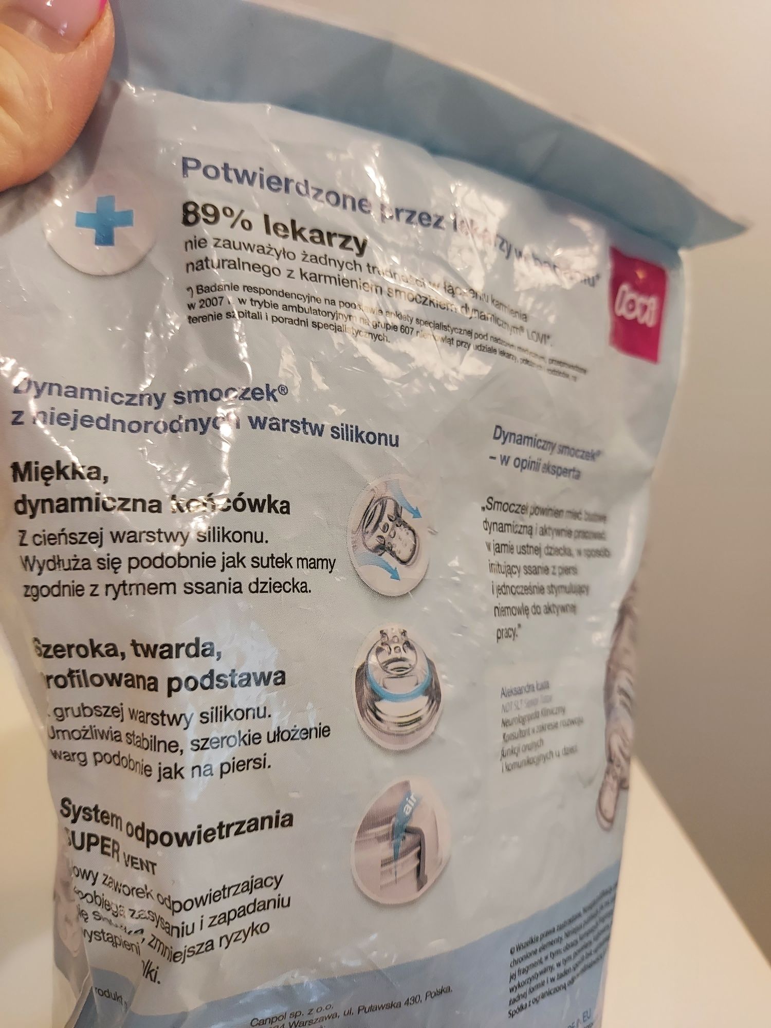 Antykolkowa butelka Medical+ 150 ml dla 0+ ze smoczkiem dynamicznym