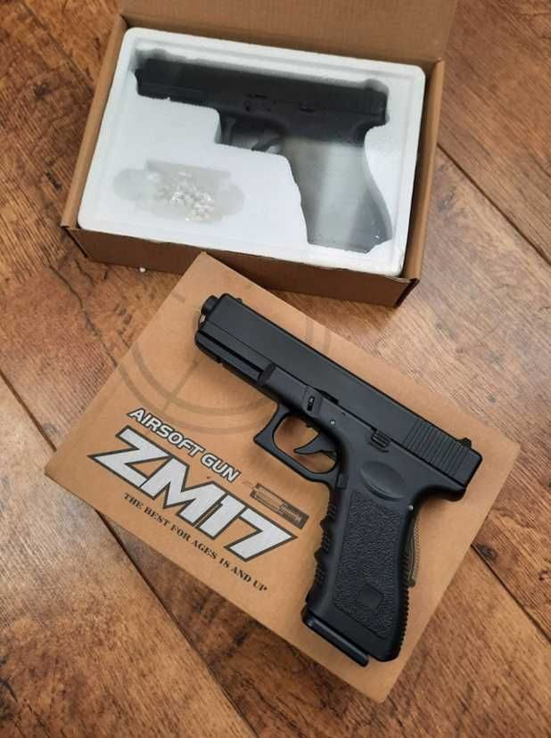 Пистолет детский zm17 игрушка глок 6 мм пули новый