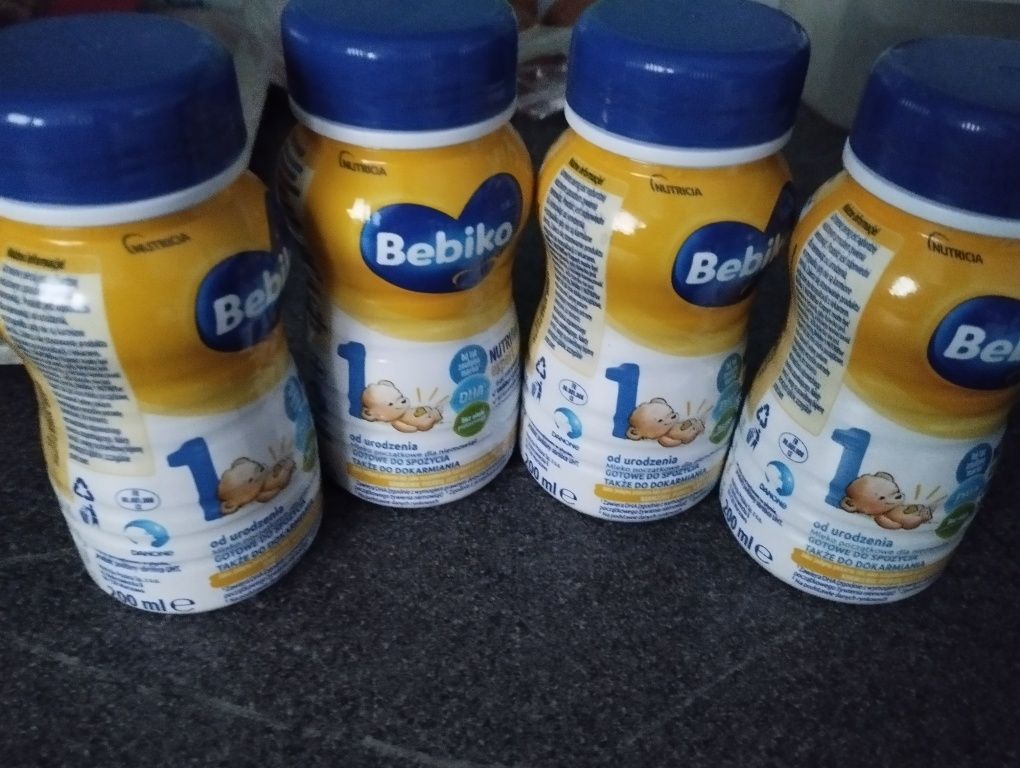 Nowe 4 butelki x 200 ml Bebiko 1 mleko początkowe od urodzenia gotowe