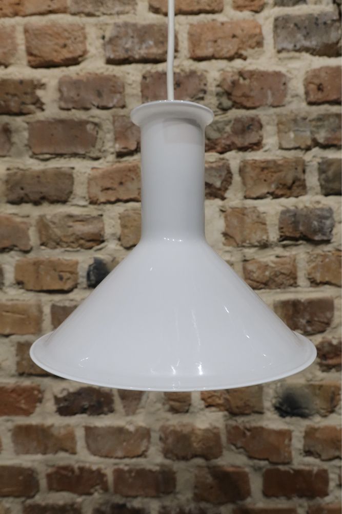 Szklana duńska lampa sufitowa Marina Holmegaard 1980 vintage wisząca