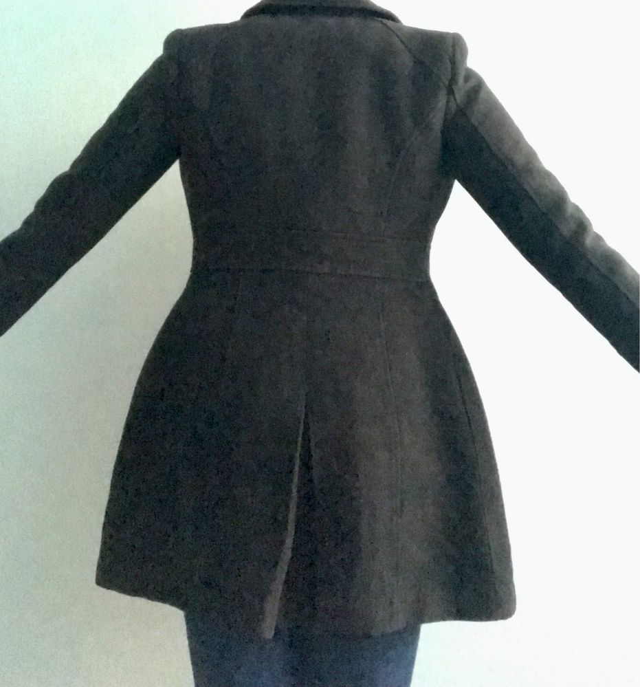 Płaszcz wełniany Orsay 34 czarny ciepły damski modny