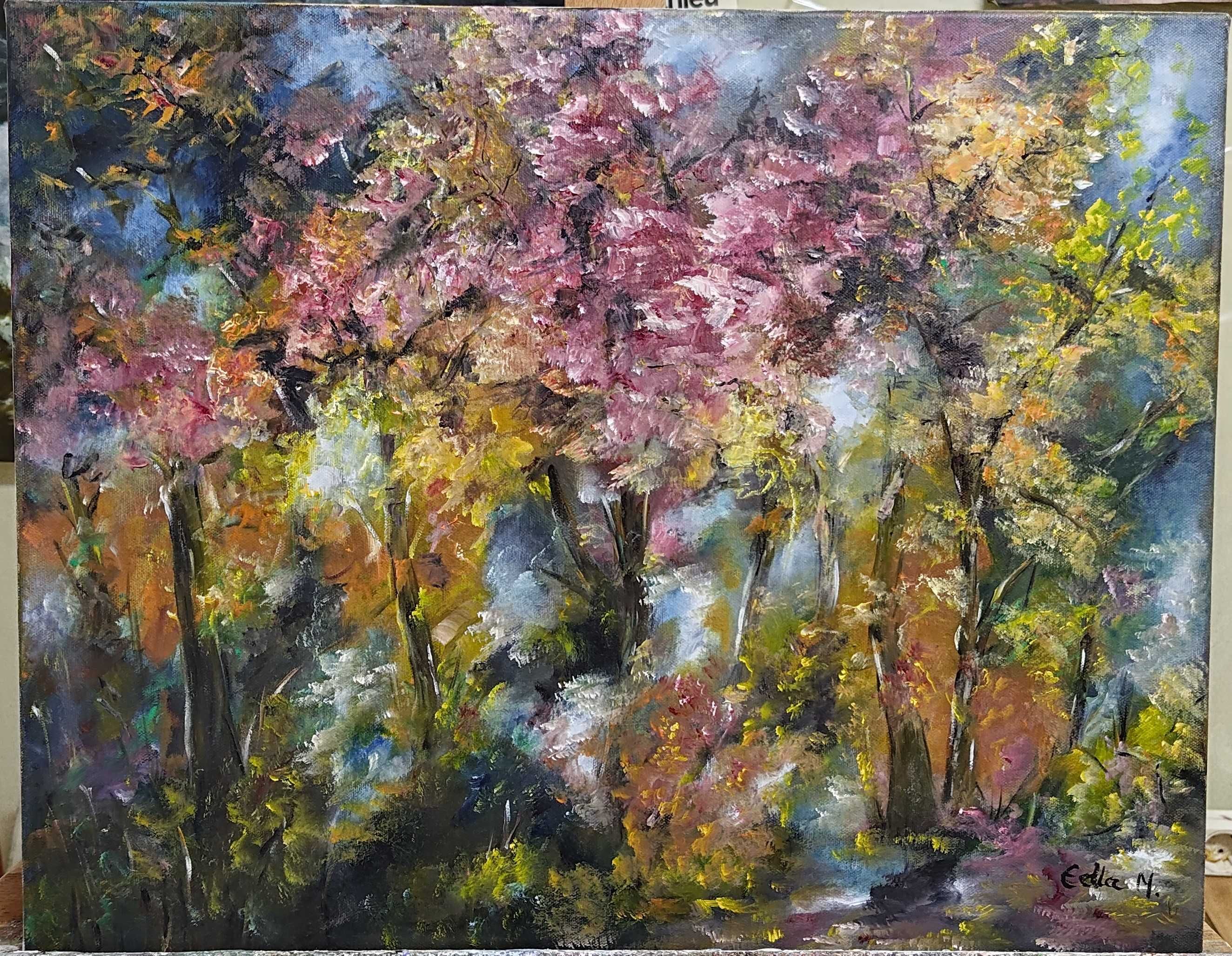 Quadro / Pintura a óleo sobre tela - "Harmony of Seasons"