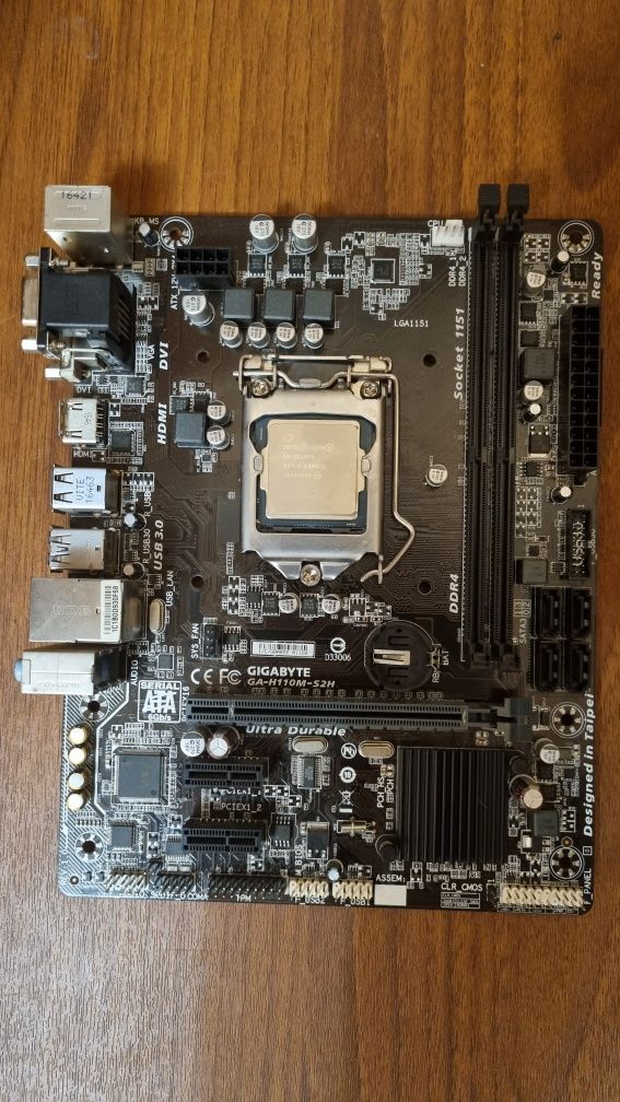 комплект e3-1220v5 + gigabyte ga-h110m-s2h