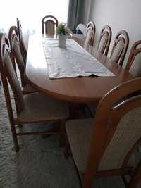 Duży rozkładany stół dębowy