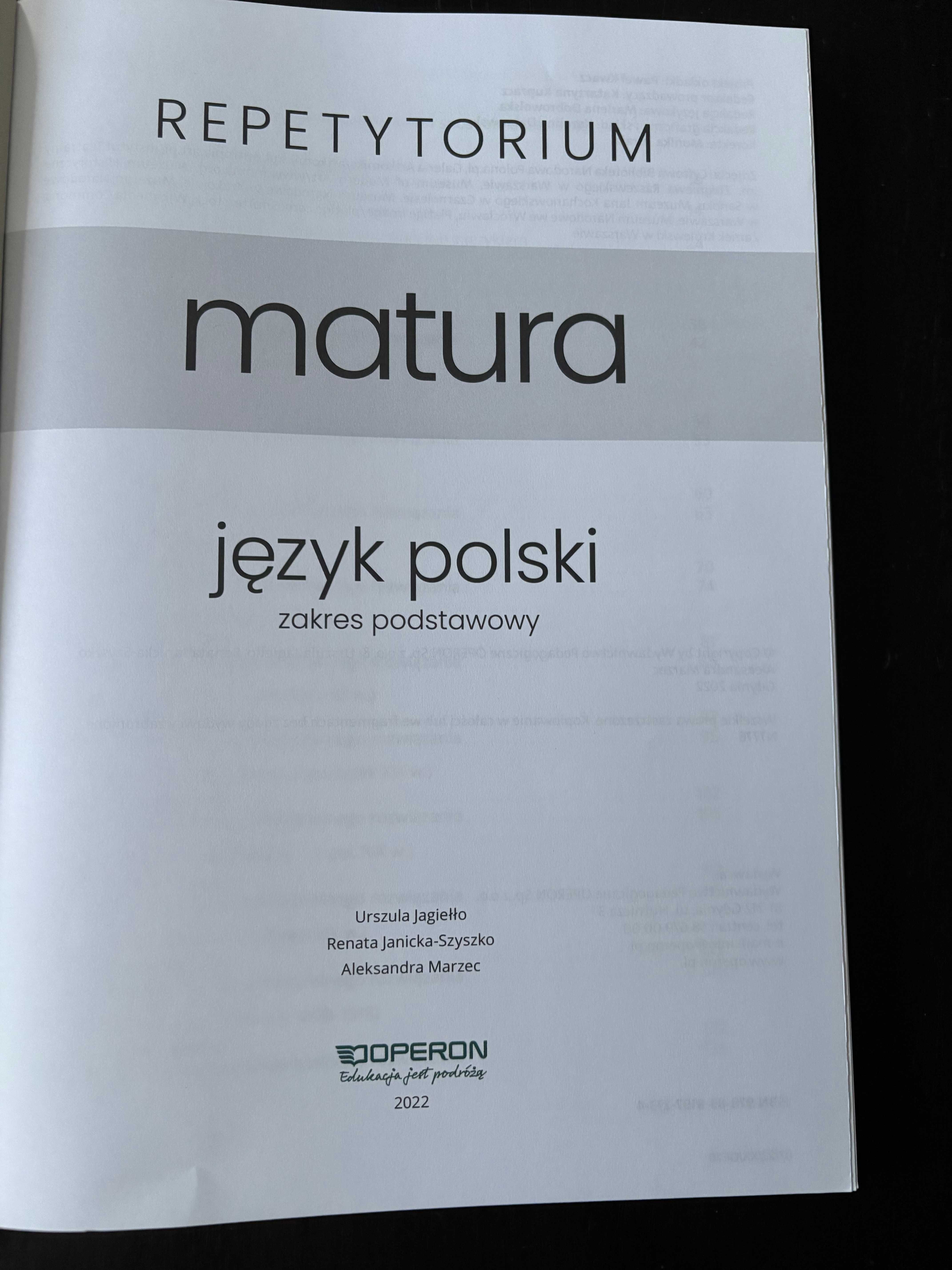 Repetytorium. Nowa matura. Język polski . Zakres podstawowy