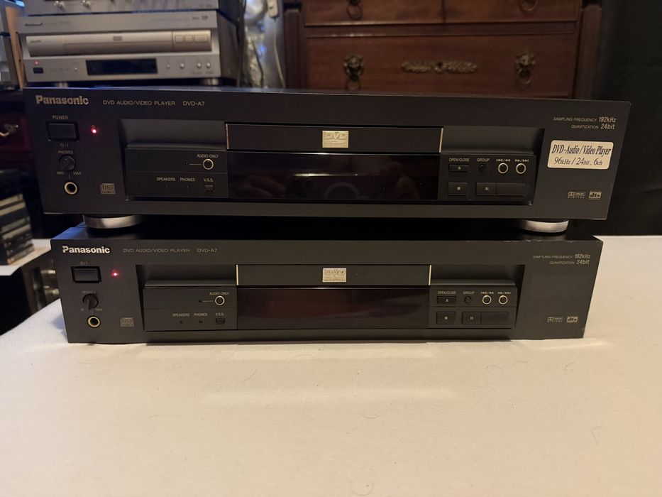 2x Panasonic DVD A7 Technics leitor de filmes audio DVD tanto como CD