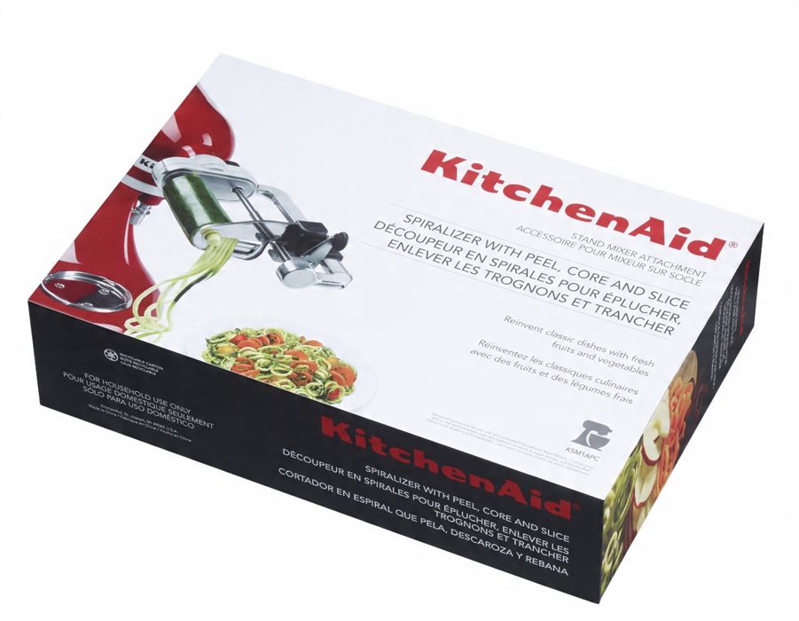 Spiralizer KitchenAid 5KSM1APC nóż spiralny, metal, 1,77 kg, srebrny