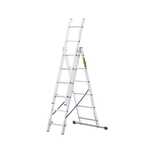 HIT! Drabina Aluminiowa 3-Elementowa 3x7 Szczebli 150KG + Gratis!