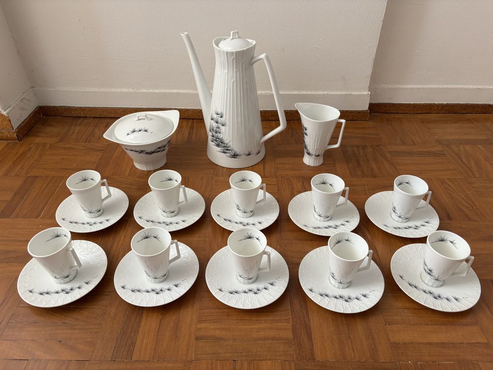 Serviço de café Vista Alegre vintage/antigo