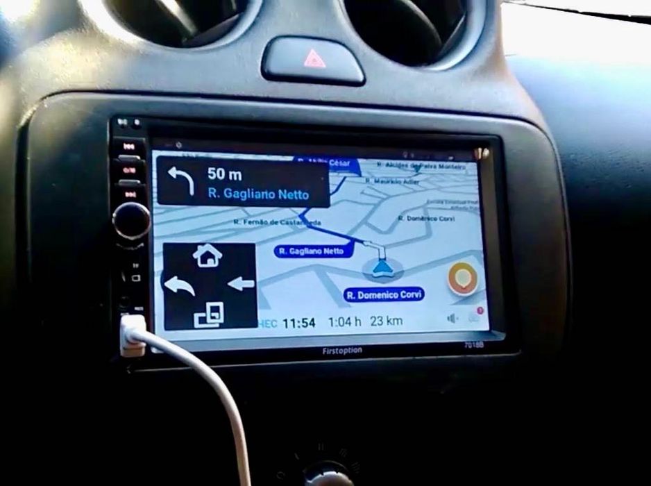 Auto-Rádio 2 din Bluetooth,Kit mãos livres,microfone e mirrorlink Novo