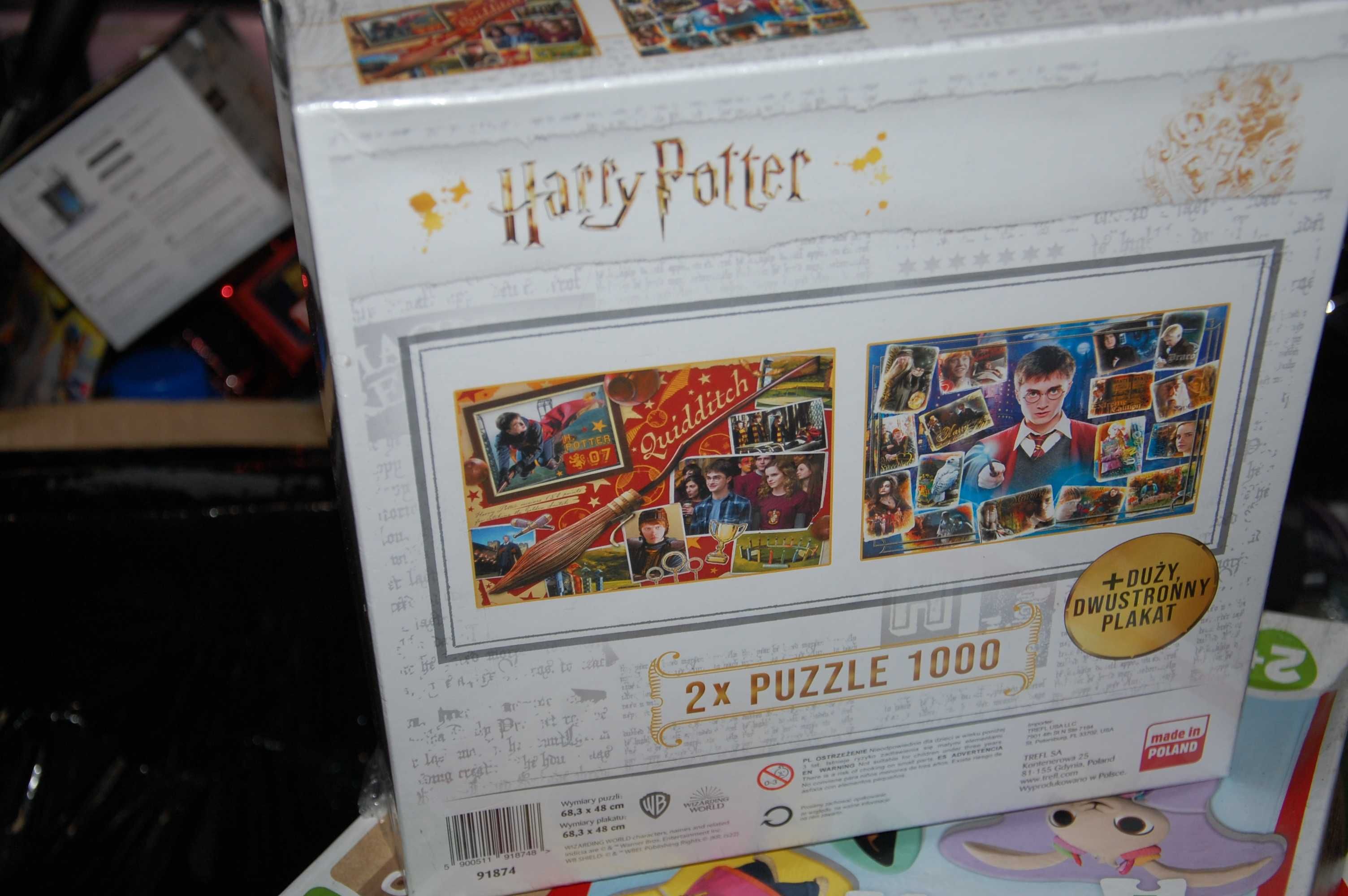 nowe puzzle HARRY POTTER 2x 1000 + plakat harry