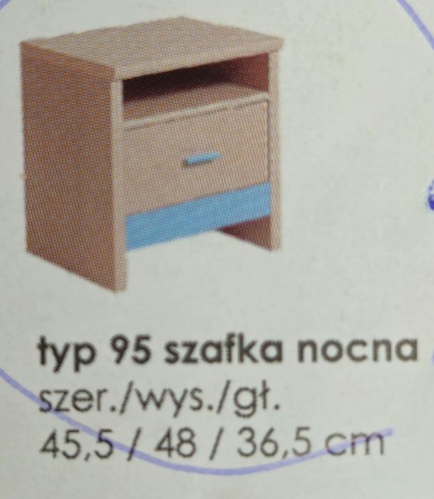 Meble dziecięce Wójcik Fan Faro zestaw:szafa+łóżko+biurko+sz.nocna