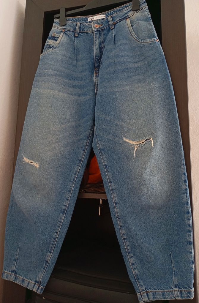 ZARA 36r jeansy szeroki typu slouchy baggi wysoka jakość