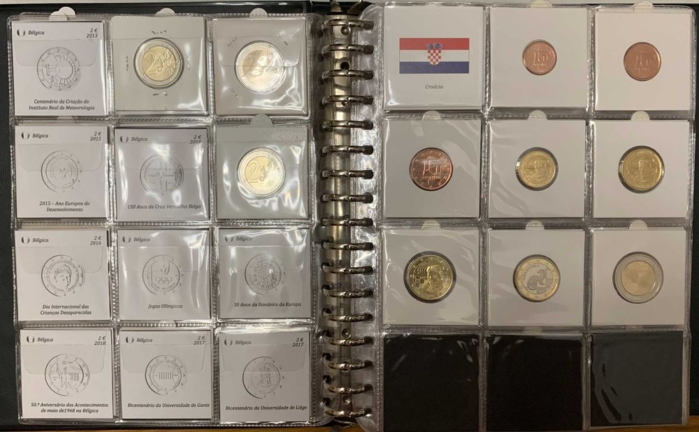 Conjunto Bandeiras Zona Euro - 50x50 mm - Versão 1