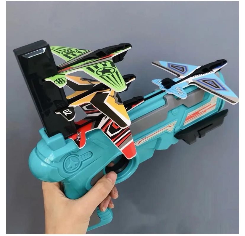 Детский Пистолет катапульта с летающими САМОЛЕТАМИ Air Battle