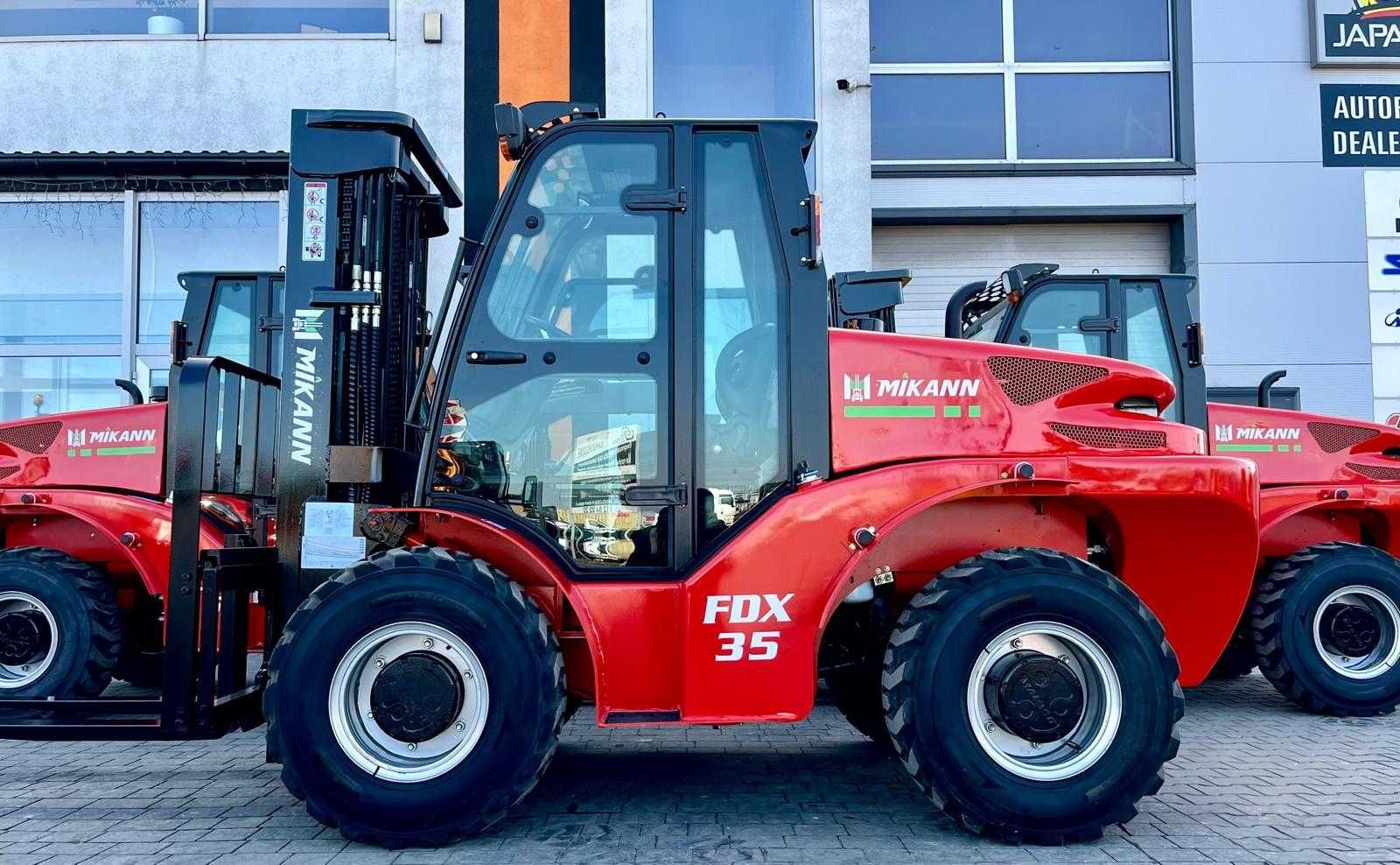 Wózek Widłowy Spalinowy, 3.5T, Terenowy 4x4, Diesel,4.5M, Japan Trak